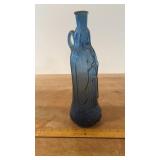 Our Lady of Guadalupe Vtg. Blue Bottle, lip chip