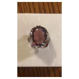 14K GE ESPO and Pyrope Garnet Ring, Size 7