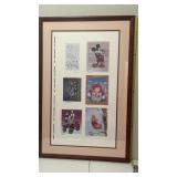 8 works of Art on uncut proof, signed by artists