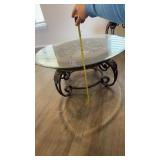 Glass Top Metal Coffee Table