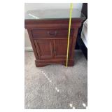 Glass Top Night Stand
