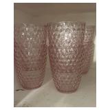 Lot of Pink Plastic Tumblers