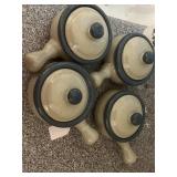 Set of 4 Soup Crocks with Lids