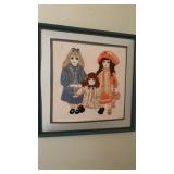 Framed Embroidery Art, 22' x 22'
