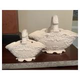 Set of 2 Ceramic Baskets