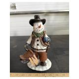 Cowboy Snowman Figurine