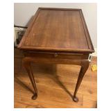 Wood Side Table with Pull Out