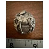 Vtg. Metal Moose Button