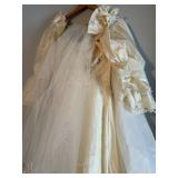 VIntage Wedding Gown and Veil