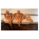 3 Terra Cotta Cherubs