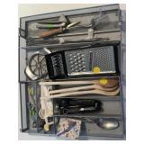 Lot of Utensils and Drawer Organizer