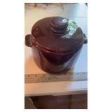 West Bend Crock, chip inside lid lip