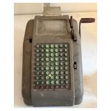 Vtg. Hand Crank Adding Machine