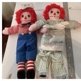 Vintage Raggedy Ann & Andy Dolls