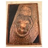 Pressed Copper Art on Wood