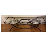 Pet Dishes in Stand