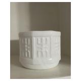 Milk Glass Planter
