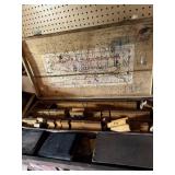 Vintage Wooden Printing Press Set