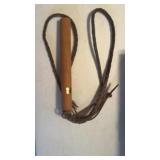 Wood Handled Leather Whip