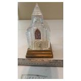 Battery Powered Light Up Glass Church