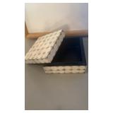 Vtg. Bone Tile Trinket Box