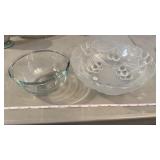 2 Glass Serving Bowls