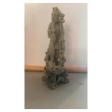 8' Vintage Chinese Soapstone Fisherman Carving