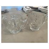 Glass Cream and Sugar Set