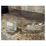 Glass Candle Holder and Dish