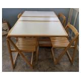 Drop Leaf Table with 4 Storage Chairs