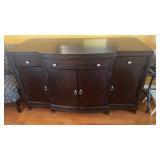 Retractable TV Cabinet with TV and Remote