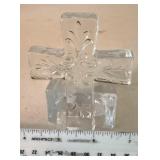 Glass Cross Tealight Holder