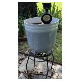 Large Planter and Plant Stand