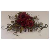 Metal and Floral Wall Decor
