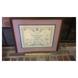 Framed Wedding Cross Stitch