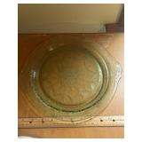 1930's Green URANIUM Depression Glass Plate
