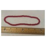 Red Glass Bead Necklace
