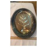 Silver Plate Meat Tray- Tree of Life