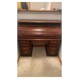Solid Wood Roll Top Desk