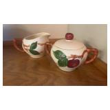 Vtg. Franciscan Apple Cream and Sugar Set