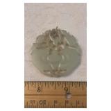 Vtg. Carved Jadite Pendant