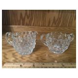 Glass Cream and Sugar Set