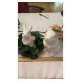 Lot of Ceramic Bunny Decor