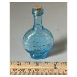 Mini Blue Glass Bottle with Cork