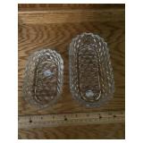 Pair of Pressed Glass Serving Dishes