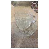 Glass Cup and Saucer