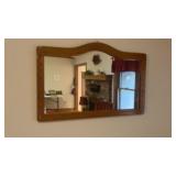 Wood Framed Mirror, 35'w, 23' h