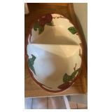 Vtg. Franciscan Apple 11' divided bowl