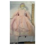 Antique German China Head Doll-Pink Dress