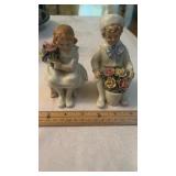 KPM German Porcelain Child-Flower Figurines